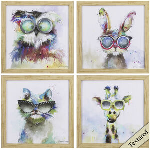 Animals 14 X 14 inch Non-Glass Framed Art