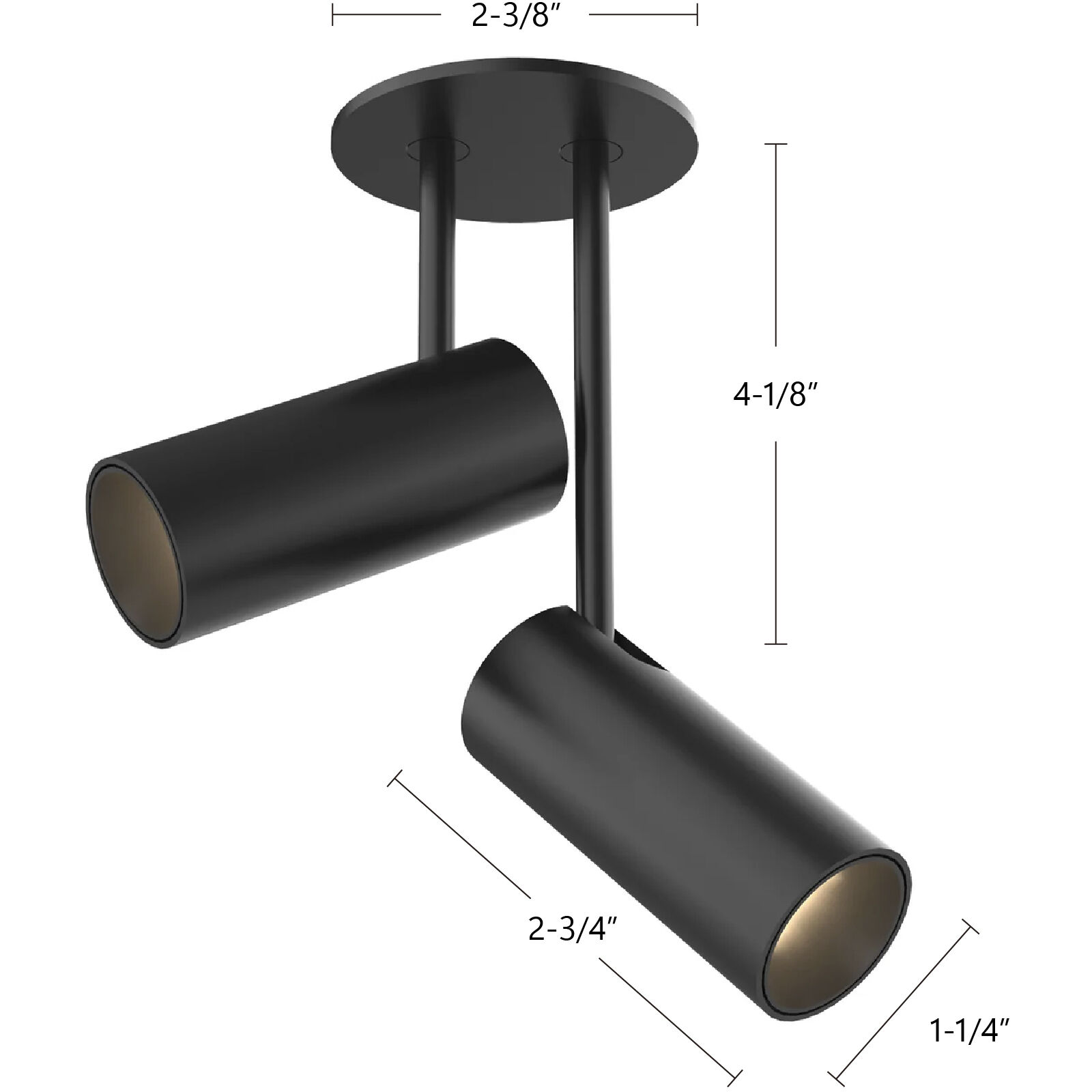 Downey LED 2.38 inch White Semi-Flush Mount Ceiling Light