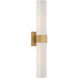 Delgada 2 Light 4.75 inch Legacy Brass Bath Bar Wall Light