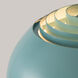 Half Dome 92 inch 14 watt Black Nickel and White Arc Floor Lamp Portable Light in Turquoise Steel