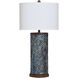 Cameron 34.5 inch 100.00 watt Blue Opal and Brown Table Lamp Portable Light