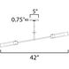 Equilibrium LED 42 inch Natural Aged Brass Linear Pendant Ceiling Light