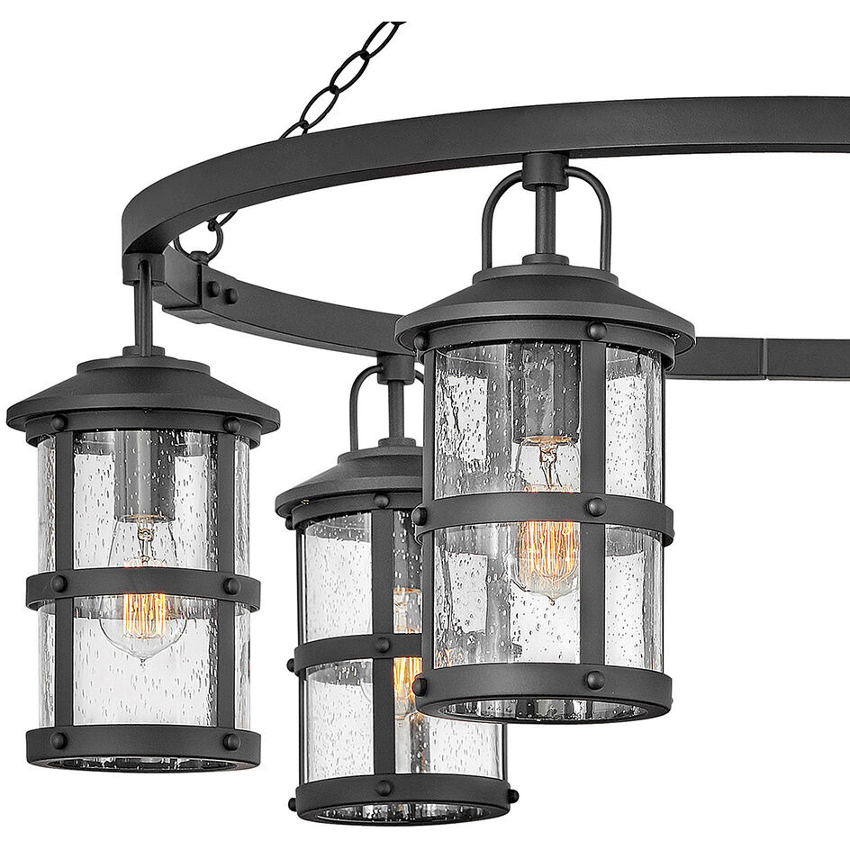 Open Air Lakehouse LED 42 inch Black Outdoor Hanging, Estate Series