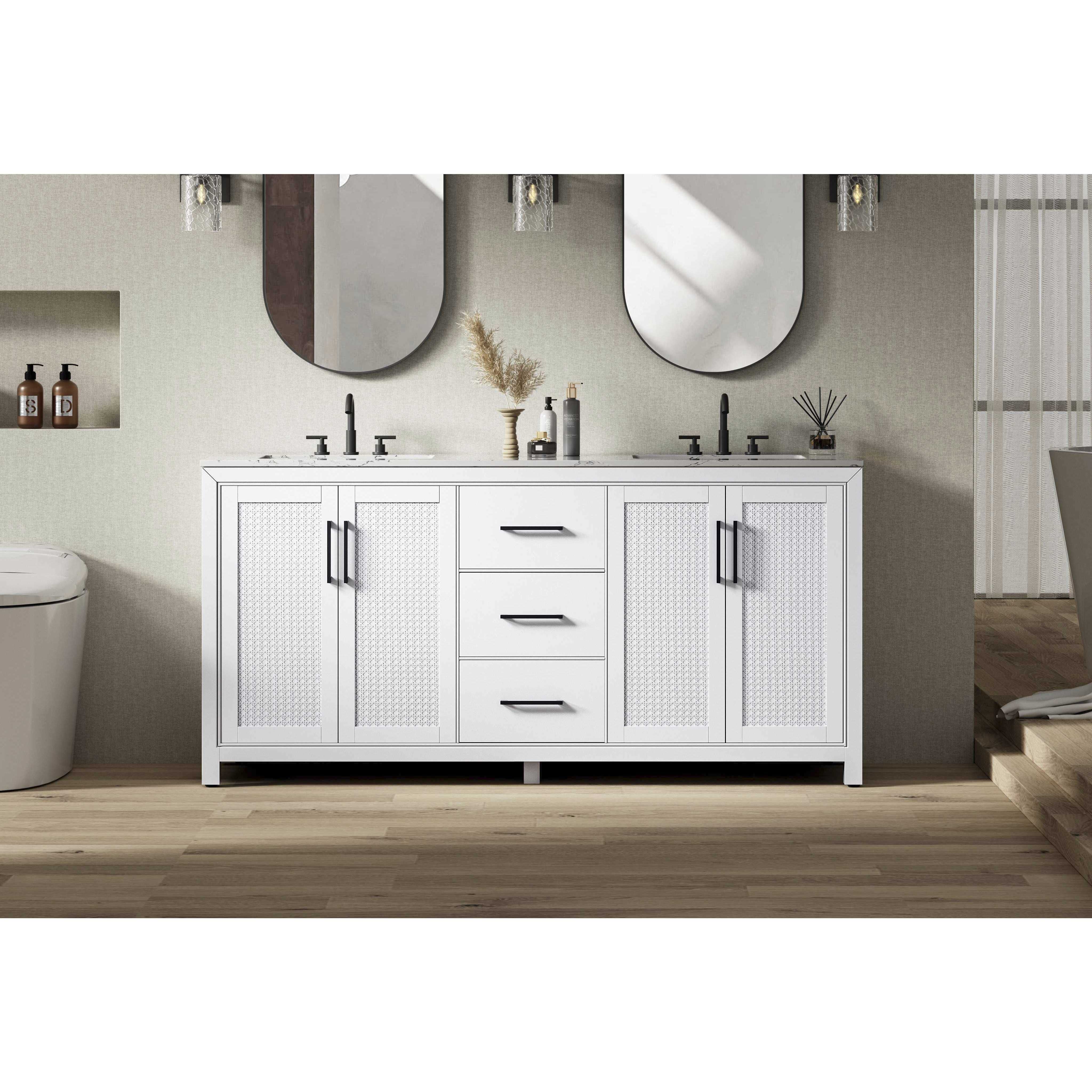 Alina 72 X 34 inch White Bathroom Vanity Cabinet