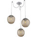Aster 3 Light 18.7 inch Classic Silver Swag Multi-Pendant Ceiling Light in Bronze