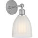 Edison Brookfield 1 Light 6 inch Polished Chrome Sconce Wall Light in White