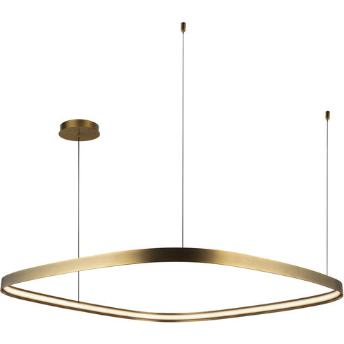 Yukon LED 39.25 inch Vintage Brass Pendant Ceiling Light