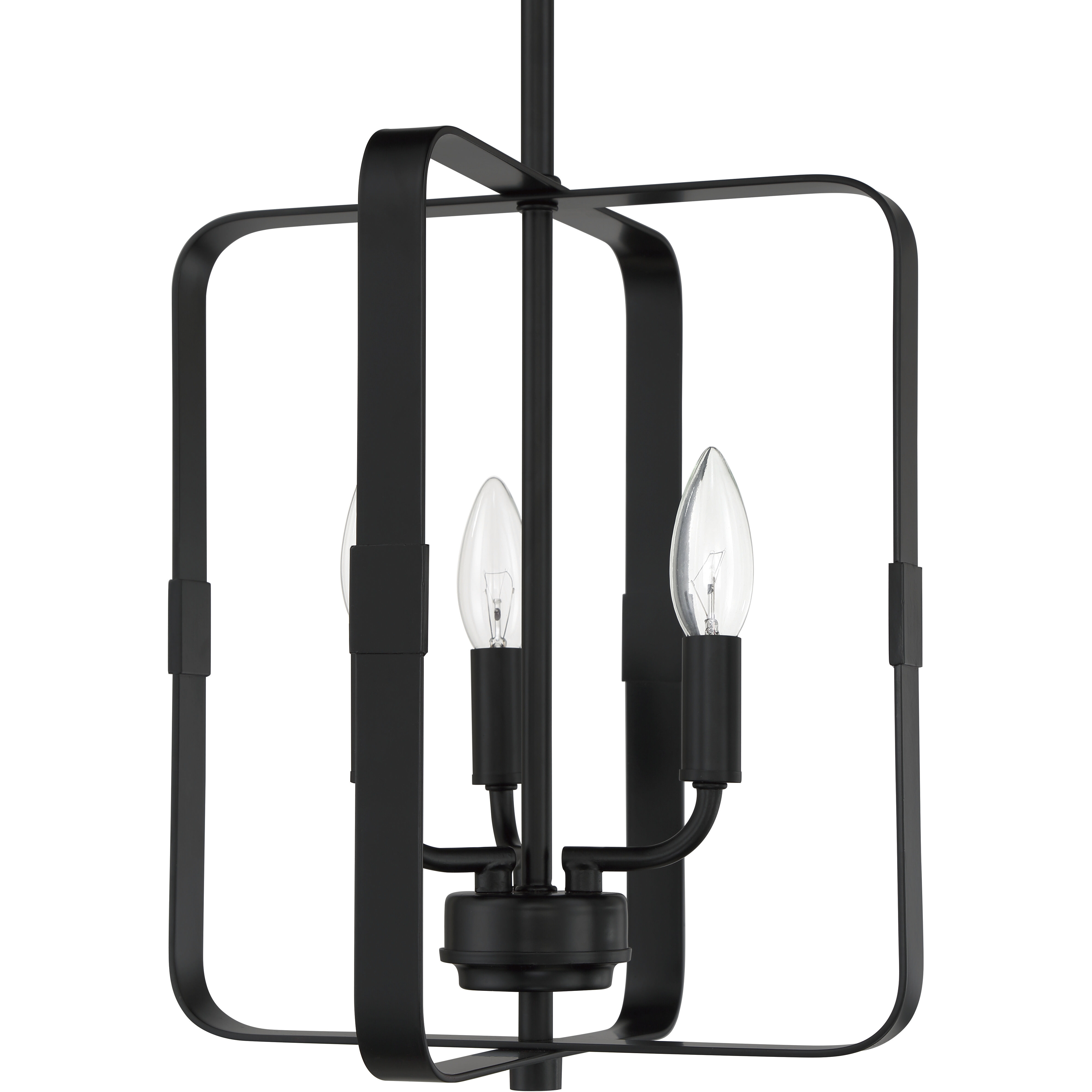 Stowe 3 Light 12 inch Flat Black Foyer Light Ceiling Light