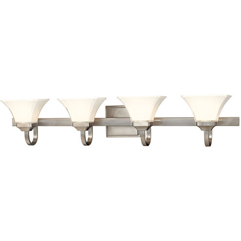 Agilis 4 Light 43 inch Brushed Nickel Bath Light Wall Light