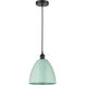 Edison Plymouth Dome 1 Light 9 inch Brushed Satin Nickel Mini Pendant Ceiling Light