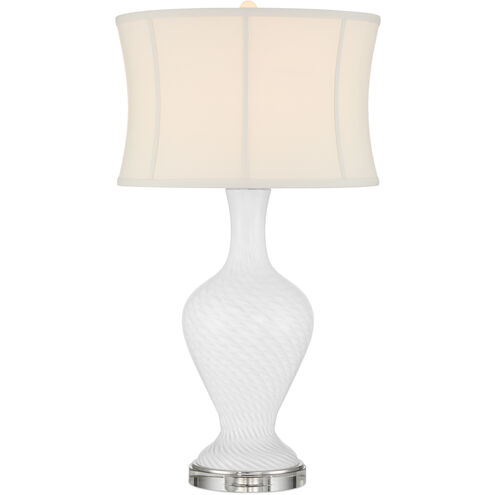 Zeta 30.75 inch 150.00 watt White/Clear Table Lamp Portable Light