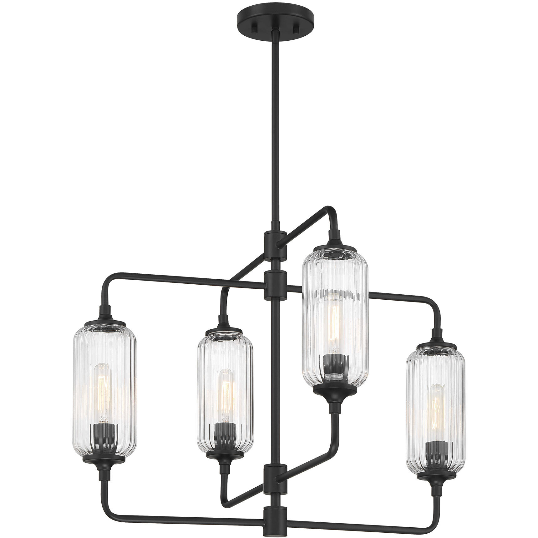 Holton 4 Light 26 inch Matte Black Chandelier Ceiling Light