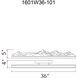 Himalayas LED 36 inch Black Vanity Light Wall Light
