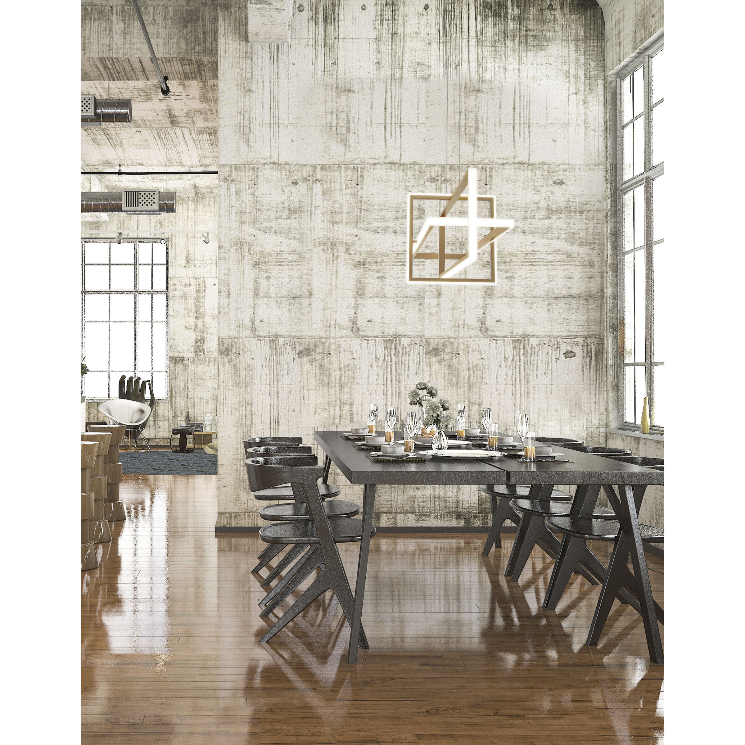 Bordo LED 15.75 inch Gold Chandelier Ceiling Light