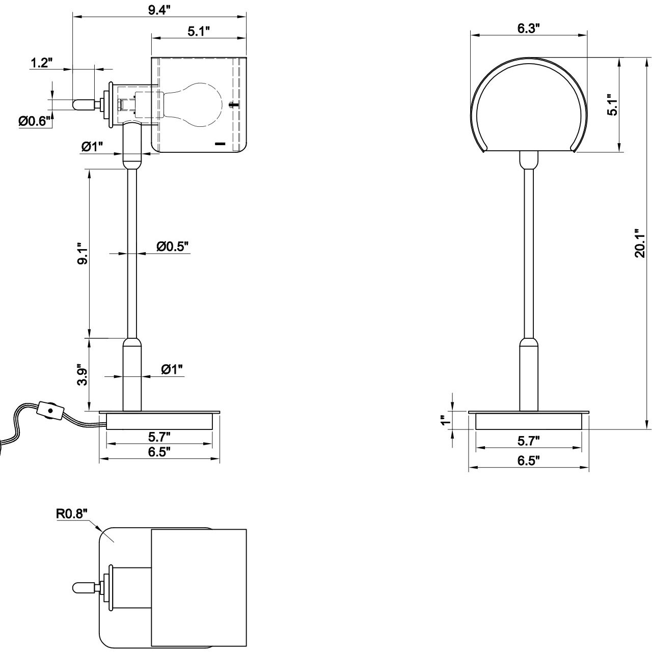 Opal 20 inch 60.00 watt Antique Brass Table Lamp Portable Light