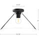 Alora Mood Salem 1 Light 14.13 inch Clear Glass/Matte Black Flush Mount Ceiling Light