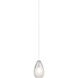 Sean Lavin Briolette Grande LED 8.7 inch Satin Nickel Pendant Ceiling Light in LED 90 CRI 2700K, Frost Glass