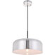 Etude 1 Light 13.8 inch Brushed Nickel Pendant Ceiling Light in Burnished Nickel