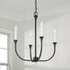 Decklan 4 Light 21.25 inch Black Iron Chandelier Ceiling Light