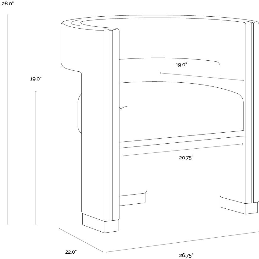 Adamina Rhea Light Barley Dining Armchair