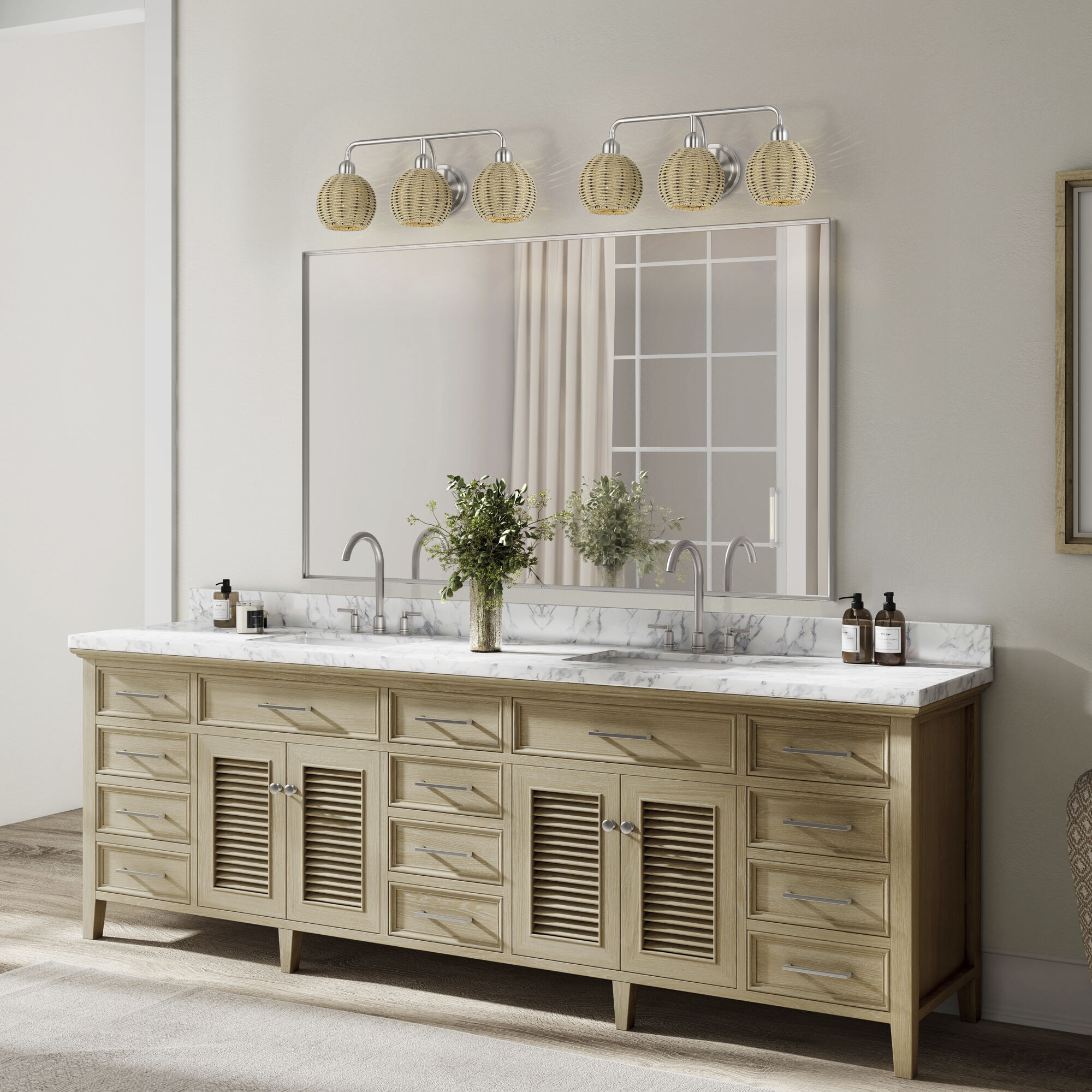 Summervine 3 Light 23.5 inch Brushed Nickel Vanity Wall Sconce Wall Light