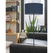 Cromwell 58.75 inch 150.00 watt Dark Bronze and Antique Brass Floor Lamp Portable Light in Navy Blue