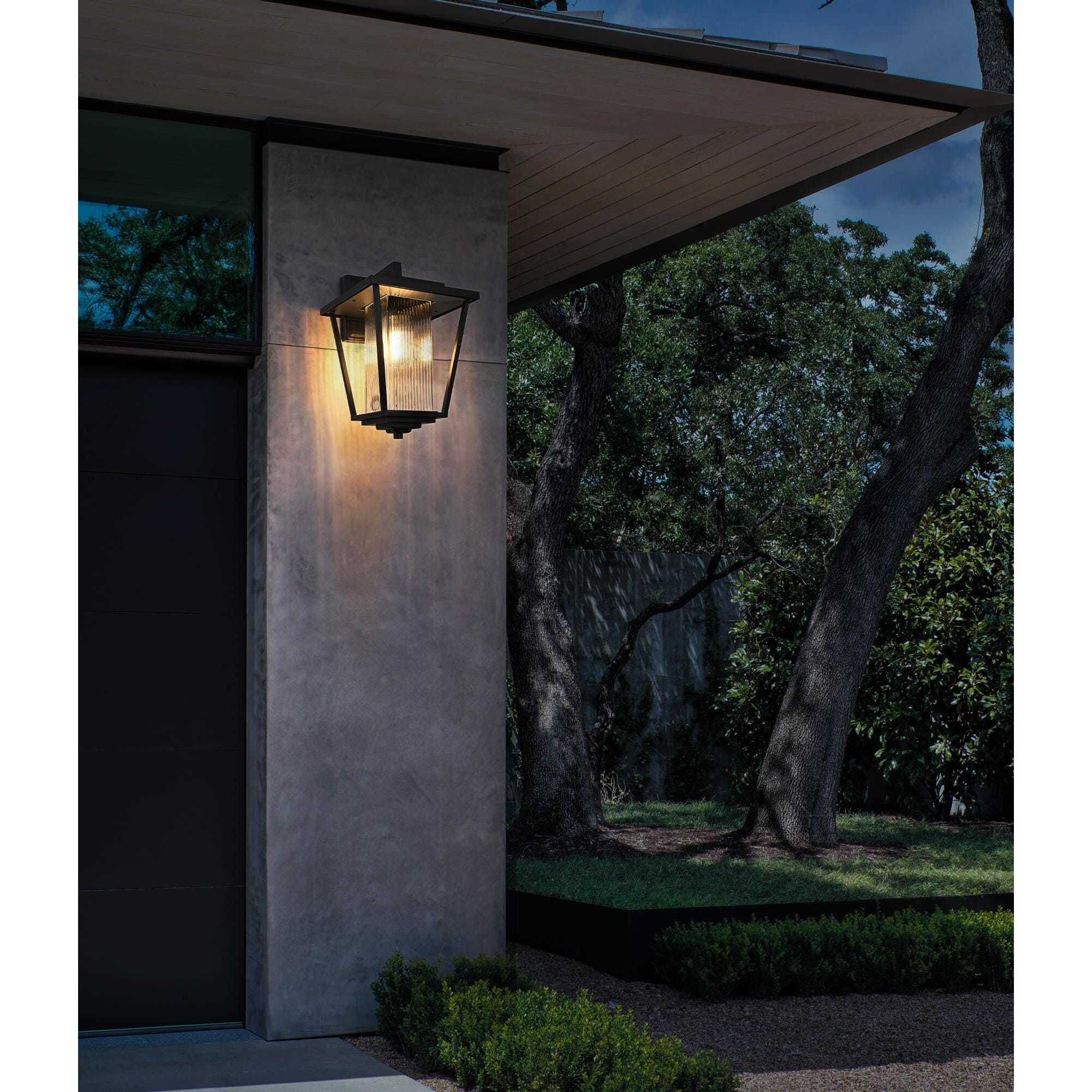 York 1 Light 15.5 inch Black Outdoor Wall Sconce