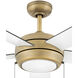 Croft 52 inch Heritage Brass with Matte Black, Matte White Blades Fan, Regency Series
