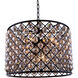 Madison 8 Light 28 inch Matte Black Pendant Ceiling Light in Golden Teak, Faceted Royal Cut, Urban Classic