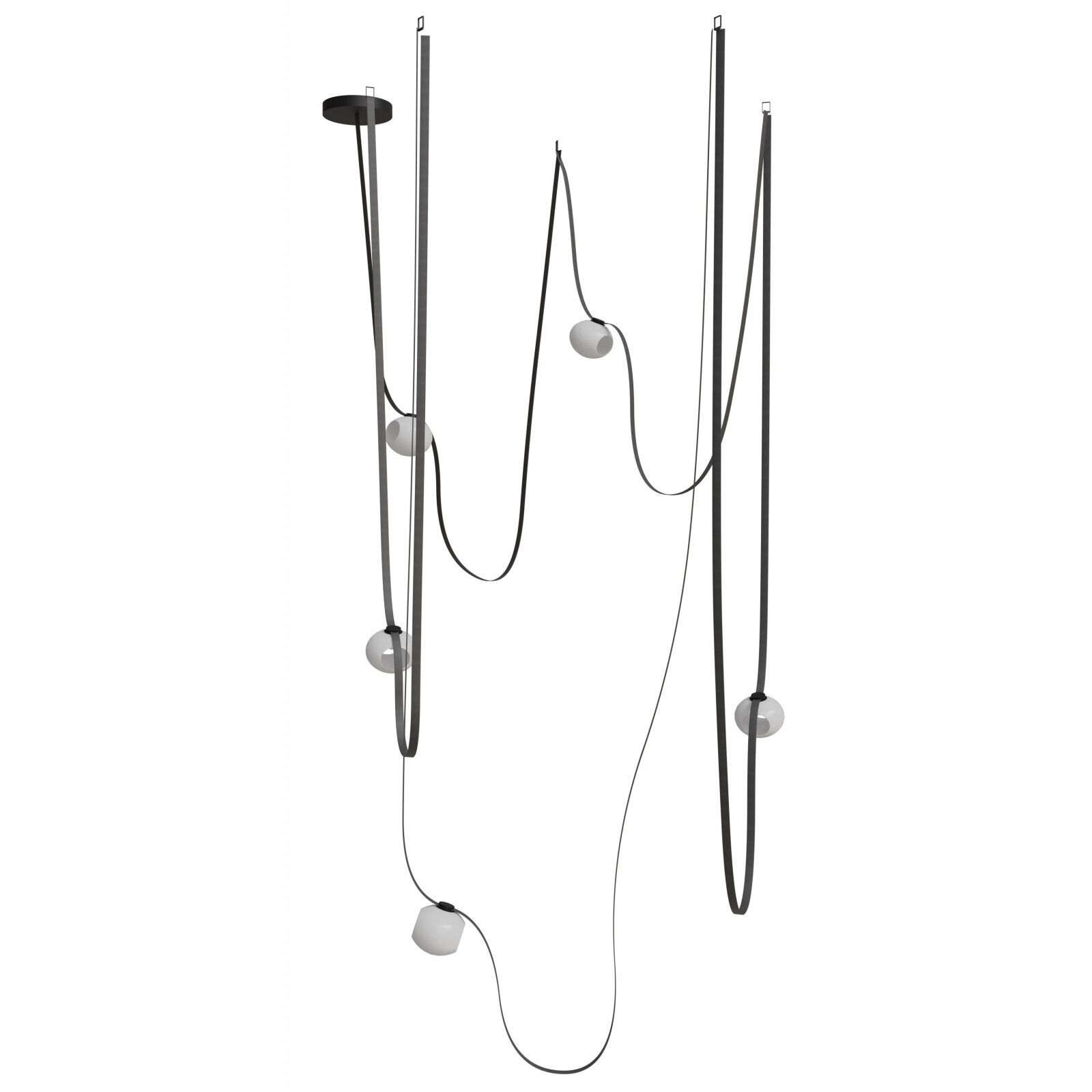 Fremont LED 8 inch Black Belt Chandelier Ceiling Light