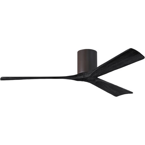 Atlas Irene-3H 60 inch Textured Bronze with Matte Black Blades Ceiling Fan, Flush Mounted