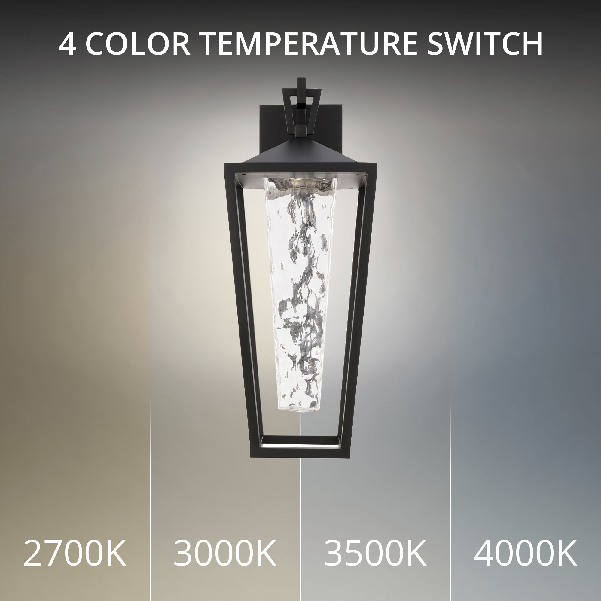 Manchester LED 25 inch Black Outdoor Wall Light in 2700K, dweLED