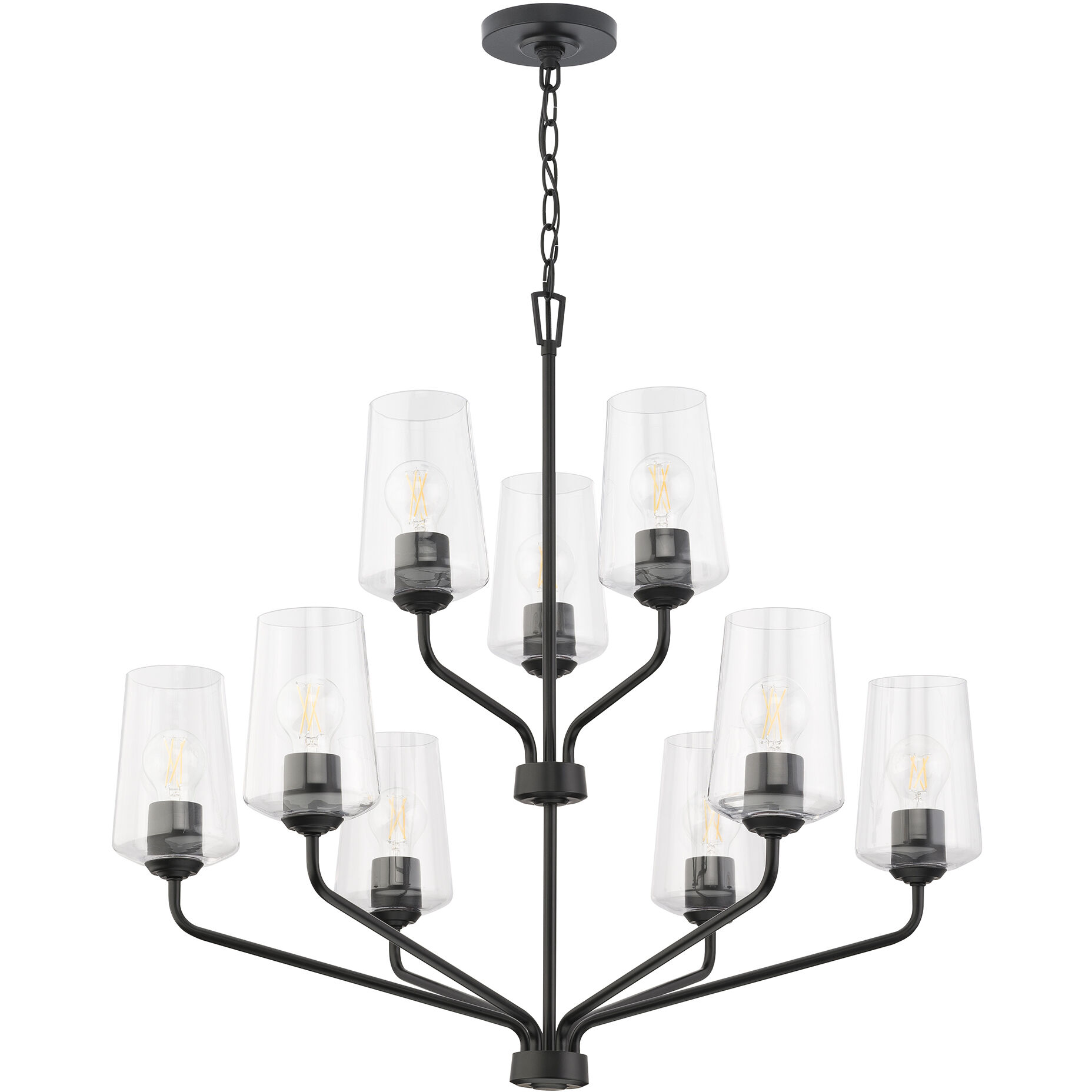 Celino 9 Light 32 inch Black Chandelier Ceiling Light