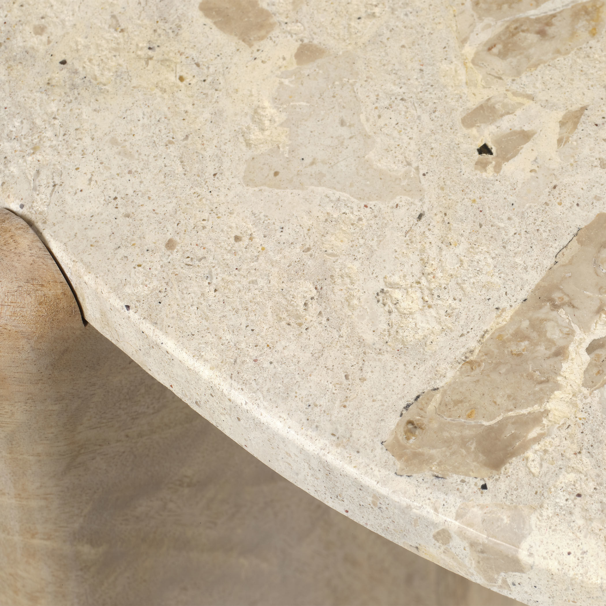 Quarry 28 X 18 inch Natural Light Mango Wood and Natural Tan Stone Coffee Table