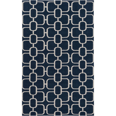 Lockhart 72 X 48 inch Blue and Neutral Area Rug, Wool
