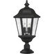 Estate Series Edgewater 4 Light 27.75 inch Black Outdoor Post Mount Lantern in Non-LED, Extra Large