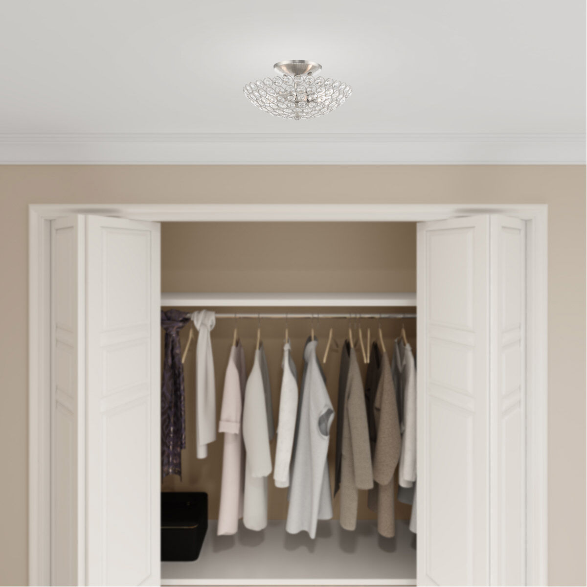 Cassandra 2 Light 11 inch Brushed Nickel Pendant Ceiling Light