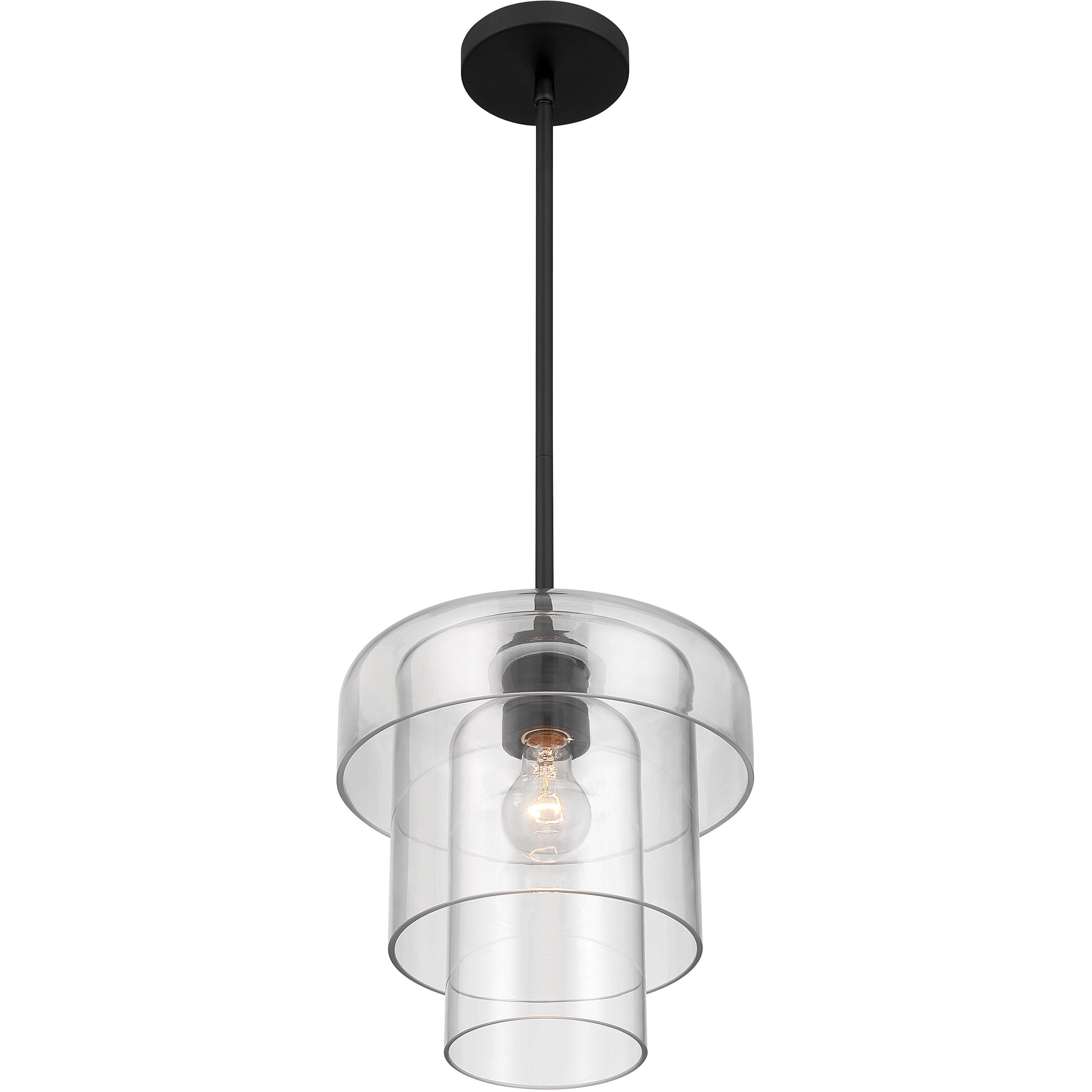 Velique 1 Light 11 inch Dark Matte Black Pendant Ceiling Light