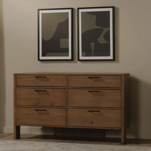 Lachlan Brown Dresser, 6 Drawer