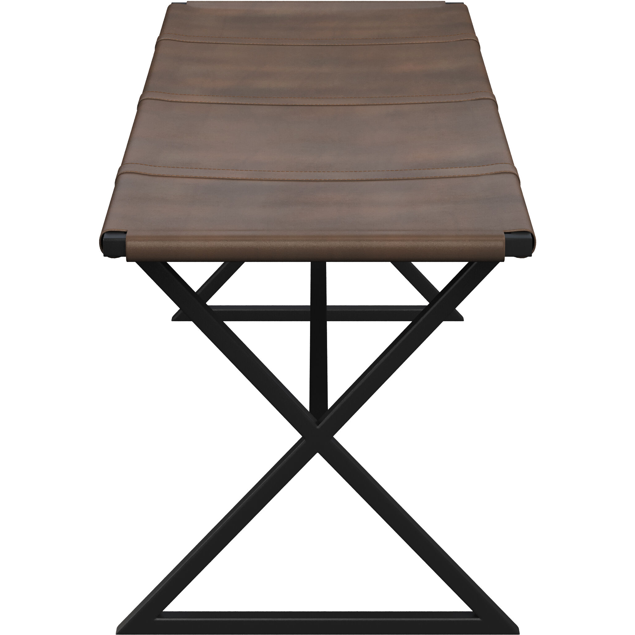 Elon Vintage Cognac Leather Bench