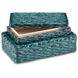 Glimmer 12 inch Blue/Green Boxes, Set of 2