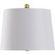 Signature 25 inch 100 watt Gold and Distressed Silver Table Lamp Portable Light