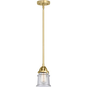 Nouveau 2 Canton 1 Light 5.25 inch Satin Gold Mini Pendant Ceiling Light in Incandescent, Seedy