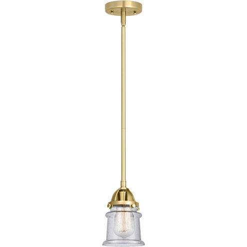 Nouveau 2 Canton 1 Light 5.25 inch Satin Gold Mini Pendant Ceiling Light in Incandescent, Seedy