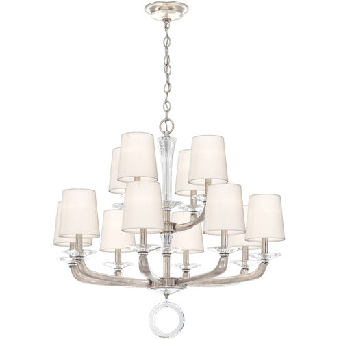 Emilea 12 Light 33.5 inch Antique Silver Chandelier Ceiling Light in Antique Silver Cast