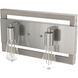 Woodburn 2 Light 16 inch Brushed Nickel Vanity Light Wall Light