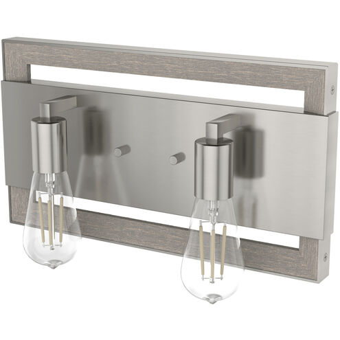 Woodburn 2 Light 16 inch Brushed Nickel Vanity Light Wall Light