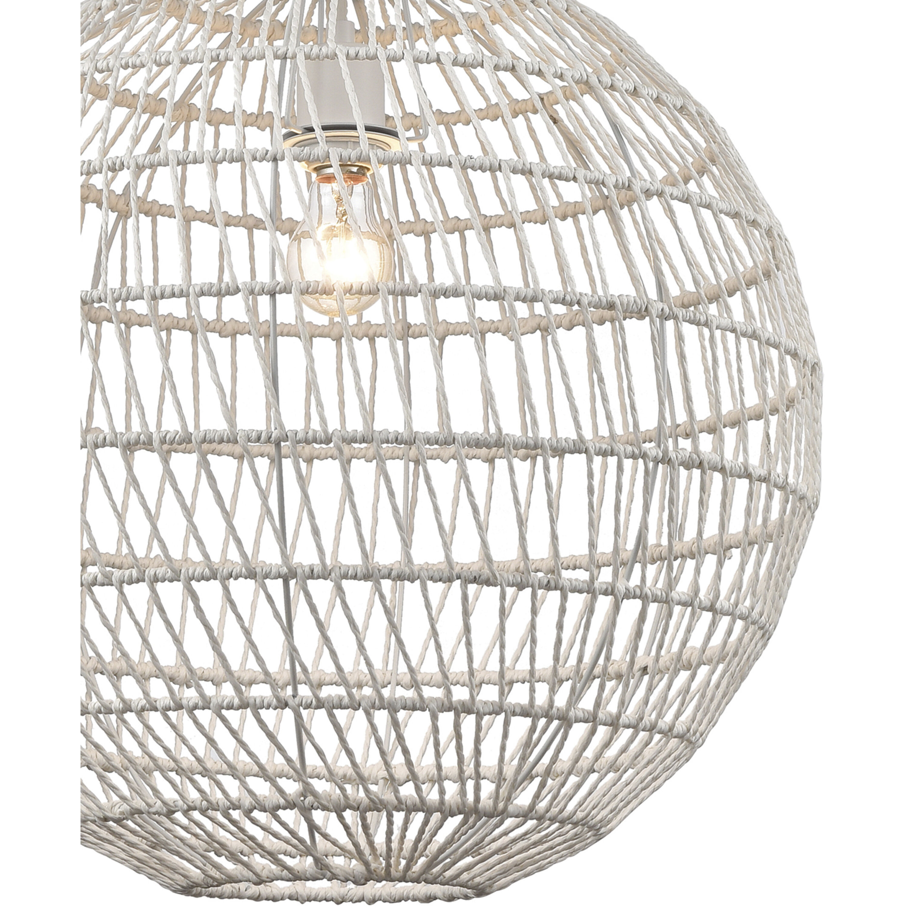 Simoom 1 Light 19 inch White Pendant Ceiling Light