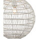 Simoom 1 Light 19 inch White Pendant Ceiling Light
