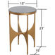 Austin 15 inch Satin Gold Accent Table
